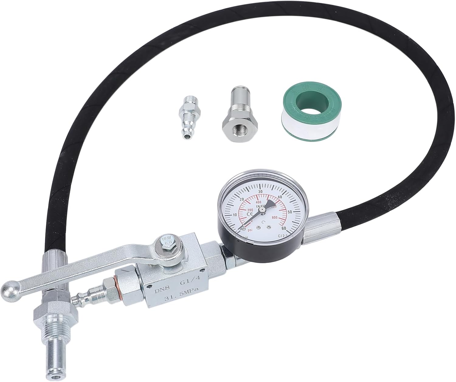 Shkalacar High Pressure Oil System IPR Air Test Tool Kit, Replacement for 6.0L 7.3L Engines with Heavy Duty Hydraulic Hose and Extra Sealing Rings Test Sealing Kit