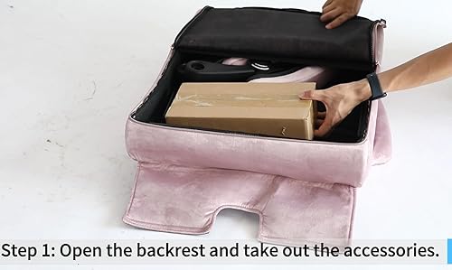 Miniatura 7 de Silla de oficina ergonómica de terciopelo con reposapiés, reclinable ejecutivo para computadora, giratoria, respaldo alto, soporte lumbar grande,