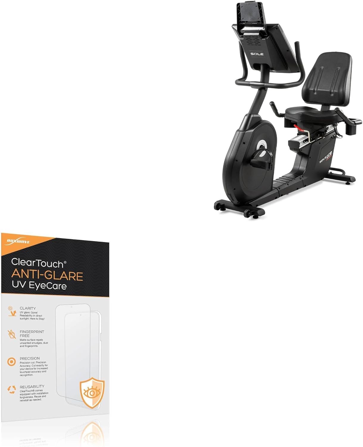 BoxWave Screen Protector Compatible With SOLE LCR Exercise Bike – ClearTouch Anti-Glare Anti-UV EyeCare (2-Pack), Filters out Harmful Blue Light Reduce Fatigue