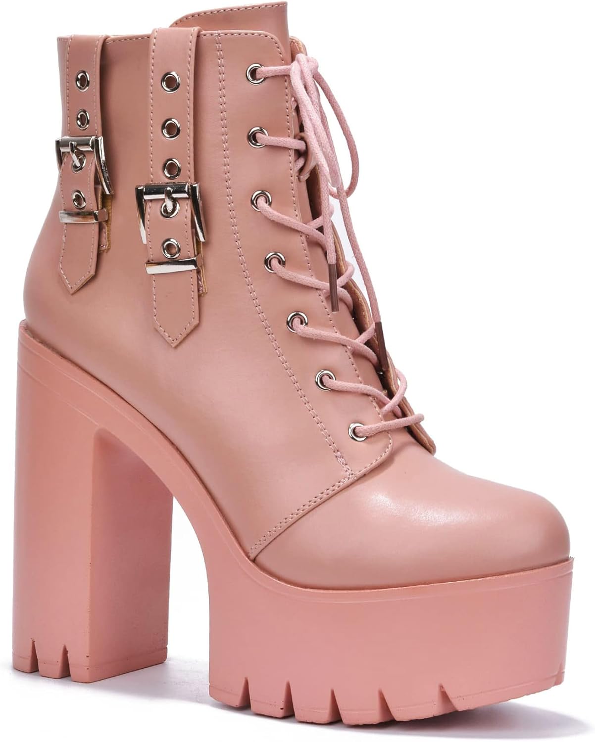 Cape Robbin Women's Platform Combat Boots - Chunky Block Heel High Top Fashion Boots for Fall Winter (Elinda) - Image 4