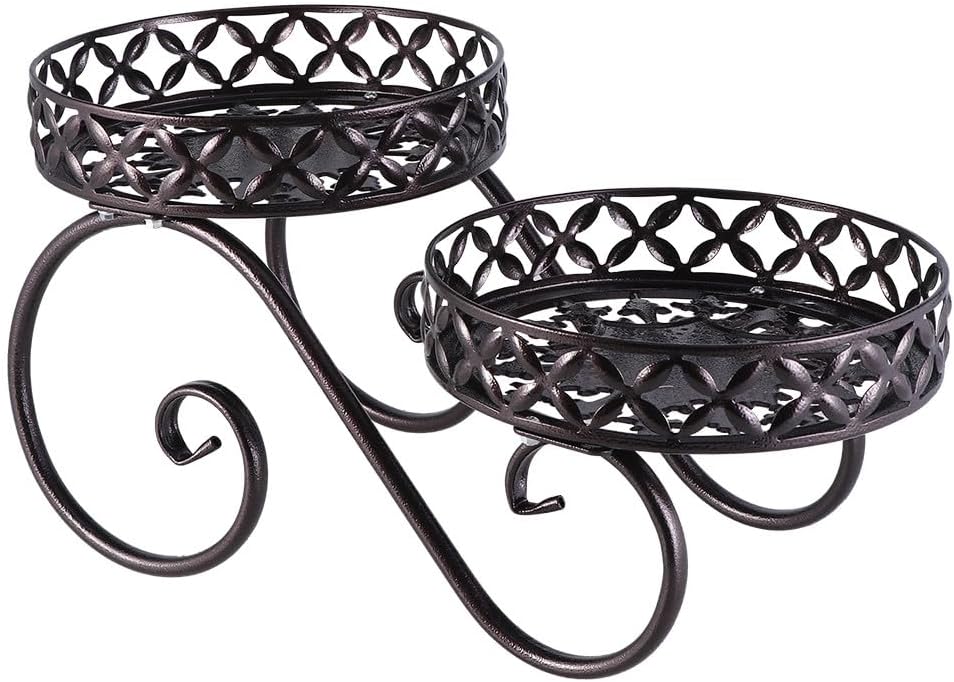 BESPORTBLE Iron Plant Stand - Indoor Floor Rack for Potted Plants, Living Room & Balcony Decor (bronze)