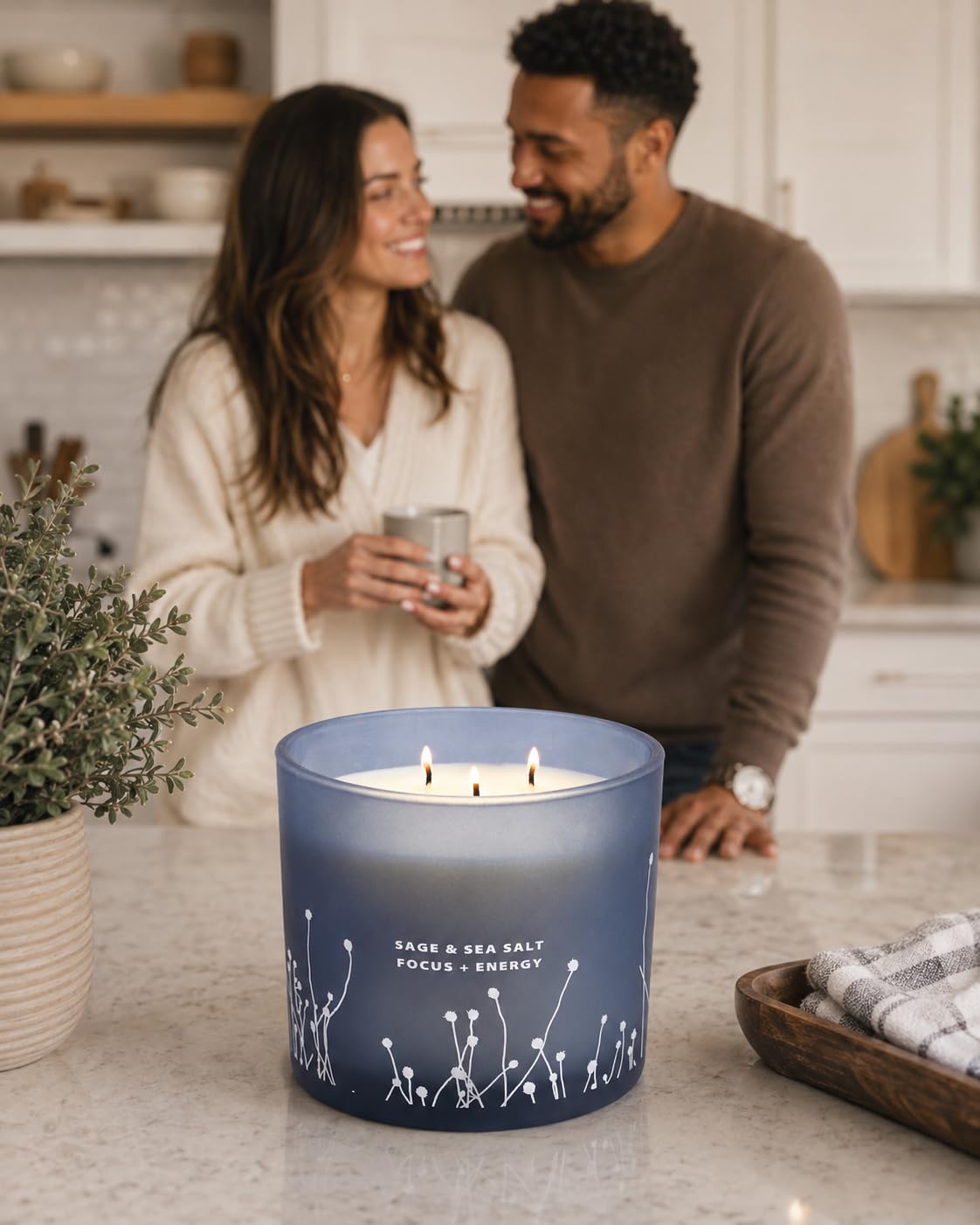 Amazon.co.jp: Sage Sea Salt ソイキャンドル 14オンス | クレンジング