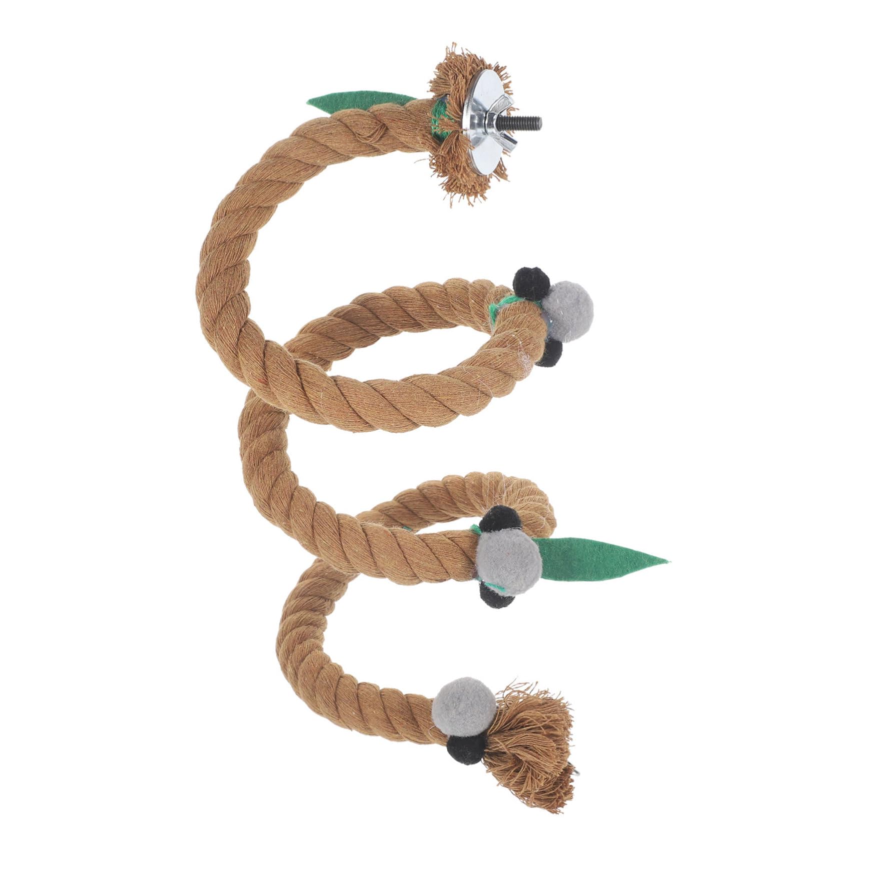 VANZACK 5piezas Percha De Cuerda para Pájaros Soporte De Juguete De Masticar para Periquitos y Loros Accesorios De Jaula De Pájaro Cuerda De Natural Clara