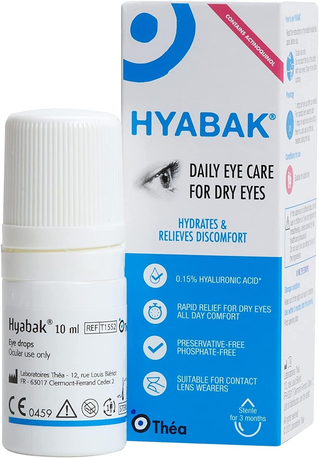 Hyabak Eye Drops Moisturising & Refreshing Drops Gentle and LongLasting Relief from Long