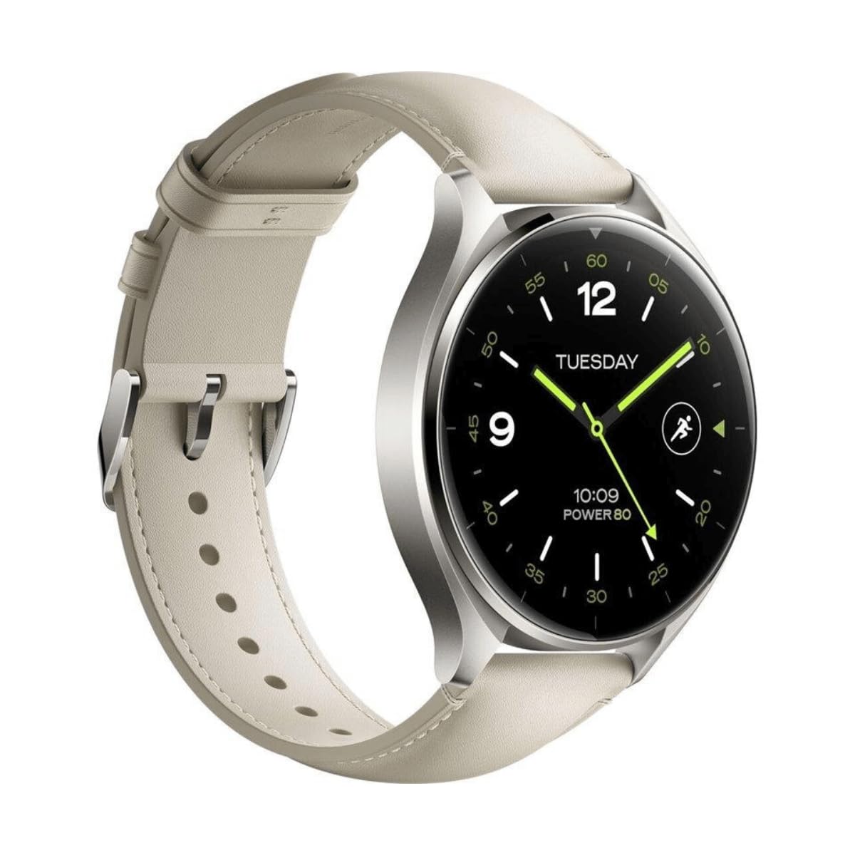 XIAOMI Watch 2 Titan - Funda Gris con Correa de Cuero Blanco