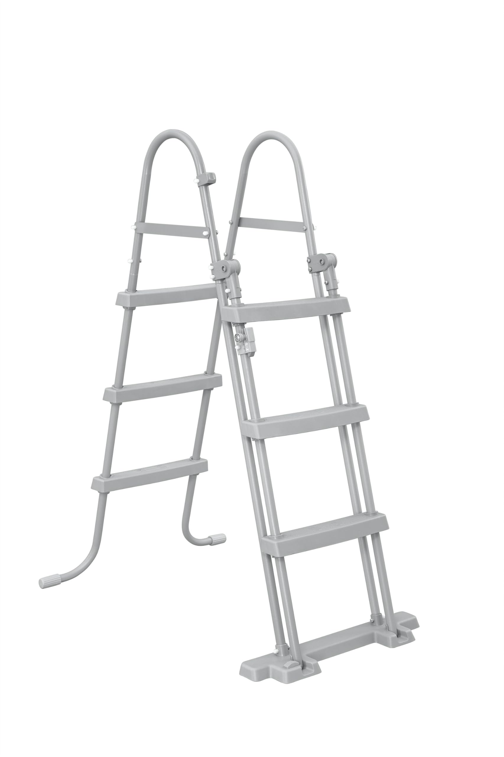 BESTWAY Escalera para Piscinas Desmontables Flip & Lock 108x71,​4x138 cm Plateado