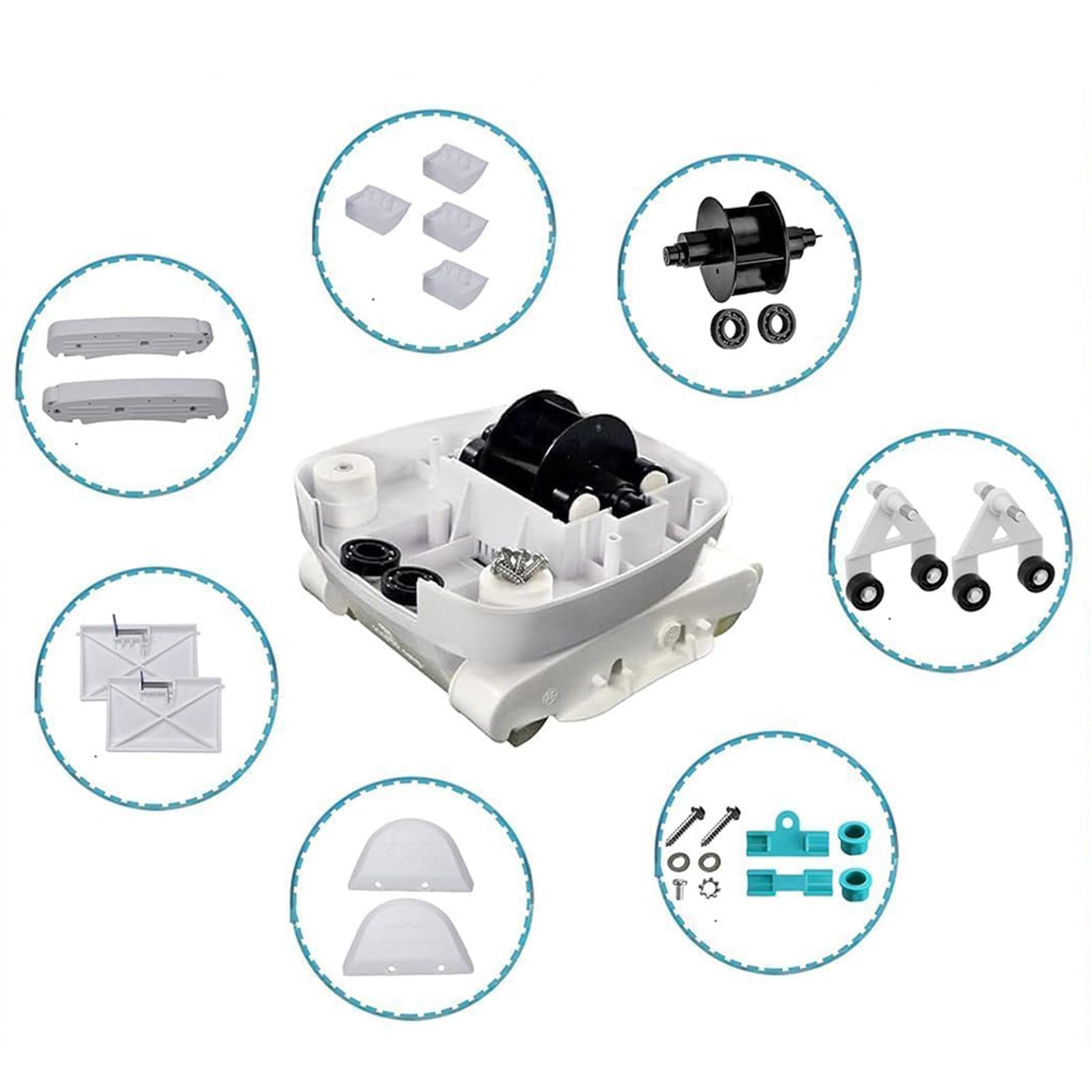 Juego de piezas de repuesto para mantenimiento de piscinas, paquete de servicio de limpiador de 24 piezas, compatible con equipos AXV417WHP 621DAT para mantenimiento comercial residencial, juego de de