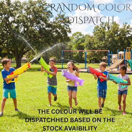 Image of VikriDA Big Size (44 * 13cms) Holi Electric Pichkari Water Gun with Dual Rechargeable Battery for Kids, 600CC & Excellent Range 40FT,Automatic High-Pressure Water Gun - Multicolor