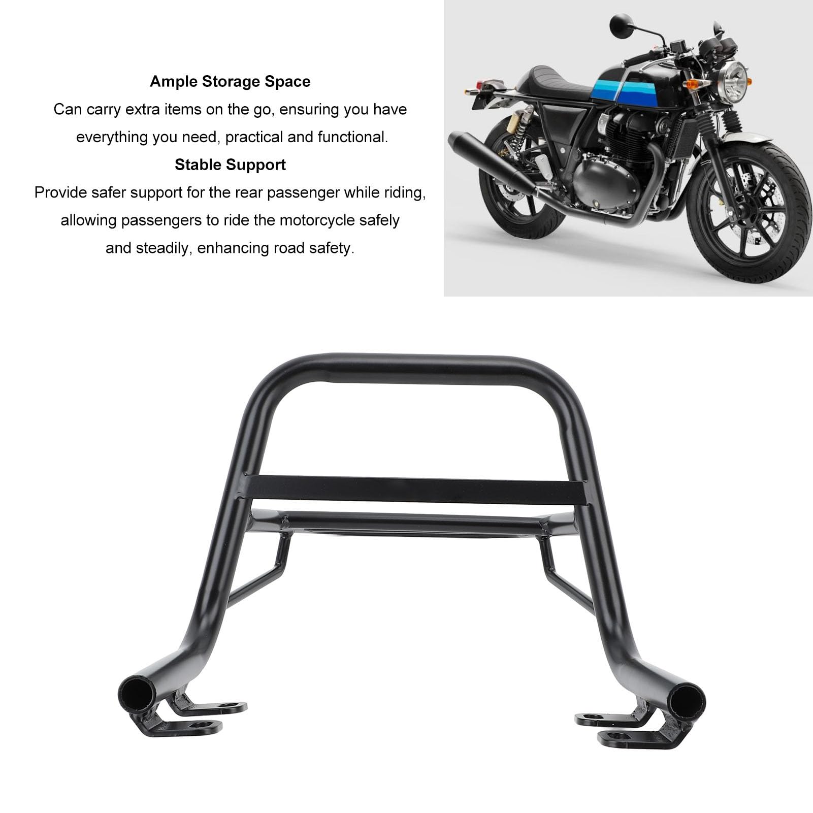 Acouto Portapacchi Posteriore per Moto per Interceptor 650 (2018-2023) e 650 / GT 650, Portapacchi Posteriore per Moto da 16 Mm I per Interceptor 650