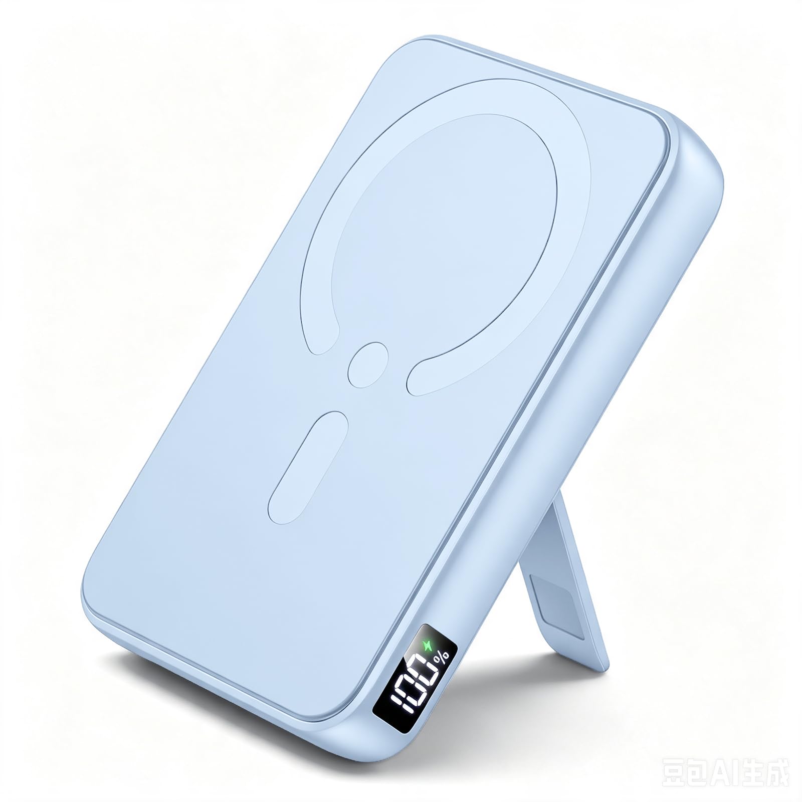 モバイルバッテリー Magsafe対応 【12000mAh大容量・360°回転スタンド付き・ 最大22.5W急速充電】 軽量 大容量 小型 3台同時充電可能 ワイヤレス充電器 マグセーフ マグネット式 USB-A出力ポート/Type-C出入力ポート LCD残量表示 コンパクト PSE安全認証済み iPhone 17/16/15/14/13シリーズ 旅行/機内持ち込み可 プレゼント(Blue)