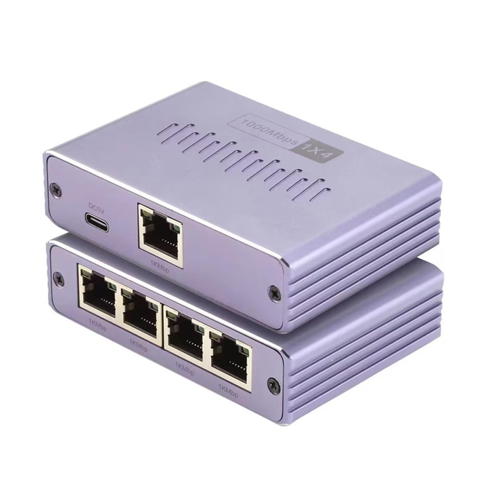 Connettore splitter LAN - Splitter Internet ad alta velocità, espansore di segnale cablato | L'adattatore cavo da 1 a 4 porte supporta un trasferimento rapido di 1000Mbps, collegamento affidabile per