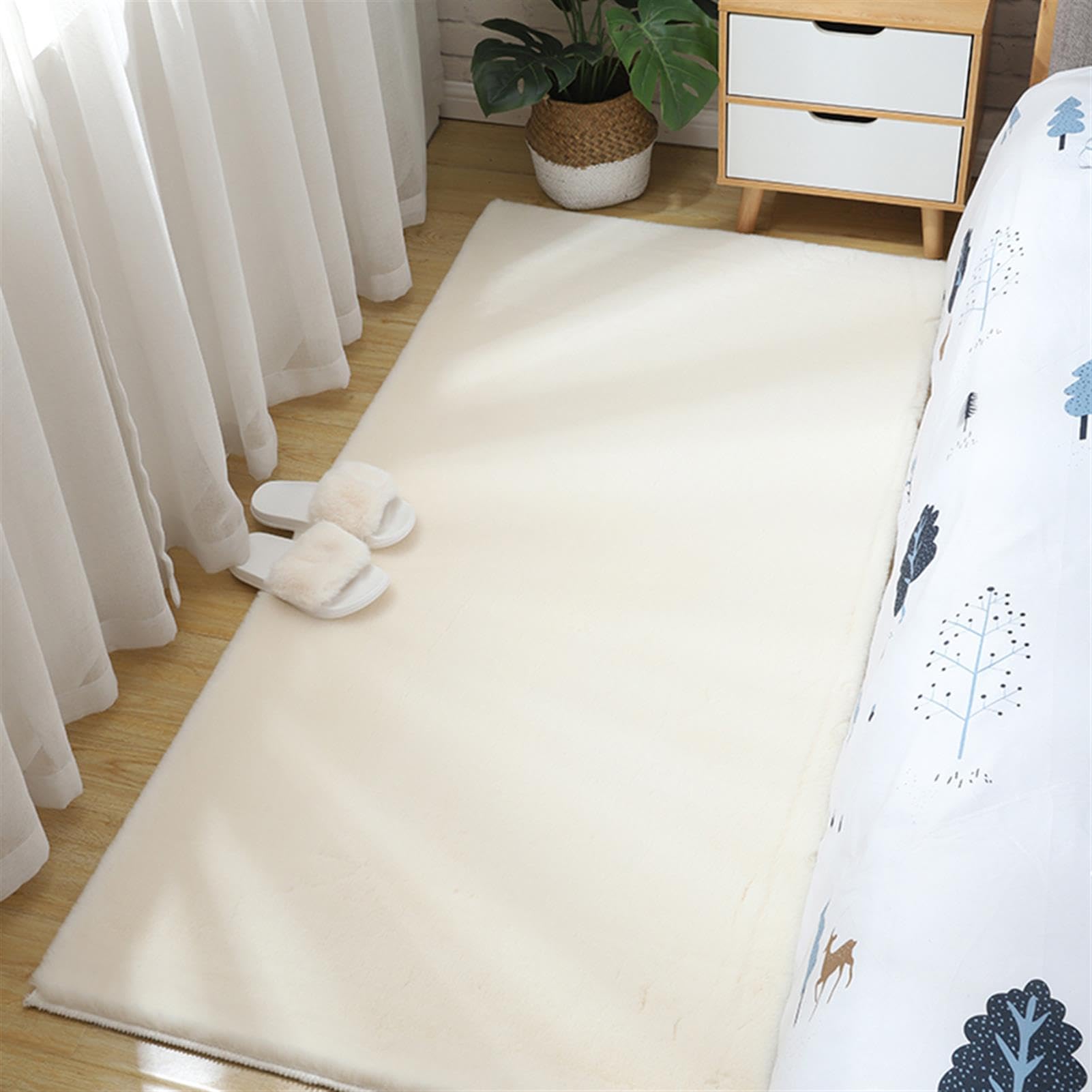 Teppiche, Waschbarer Teppich, Weicher Wohnztimmerteppich Mit Anti-Rutsch Unterseite, Modern Kunstfell Carpet Für Schlafzimmer, Esszimmer Oder Kinderzimmer Deko, Dunkelgrau,Beige,140x200 cm