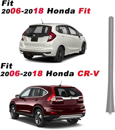 Miniatura 2 de Mástil de antena de 7 pulgadas compatible con modelos Honda Acura Mazda Subaru Select, reemplazo directo, antena de techo corto, goma flexible negra