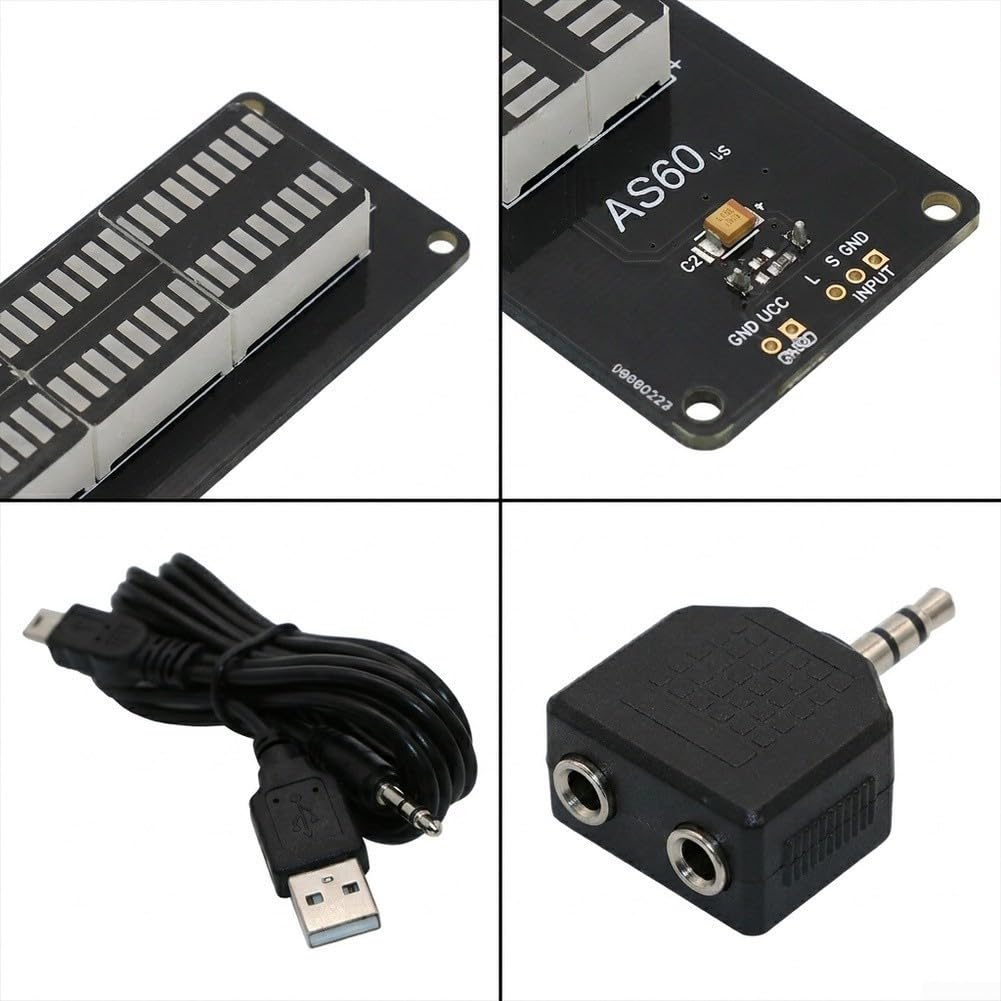 AS60 Audio Digitale Equalizzatore Grafico Schermo VU Meter 7 Modalità Musica Ritmo Sensore di Livello di Luce per Amplificatore Desktop Decorazione Elettronica