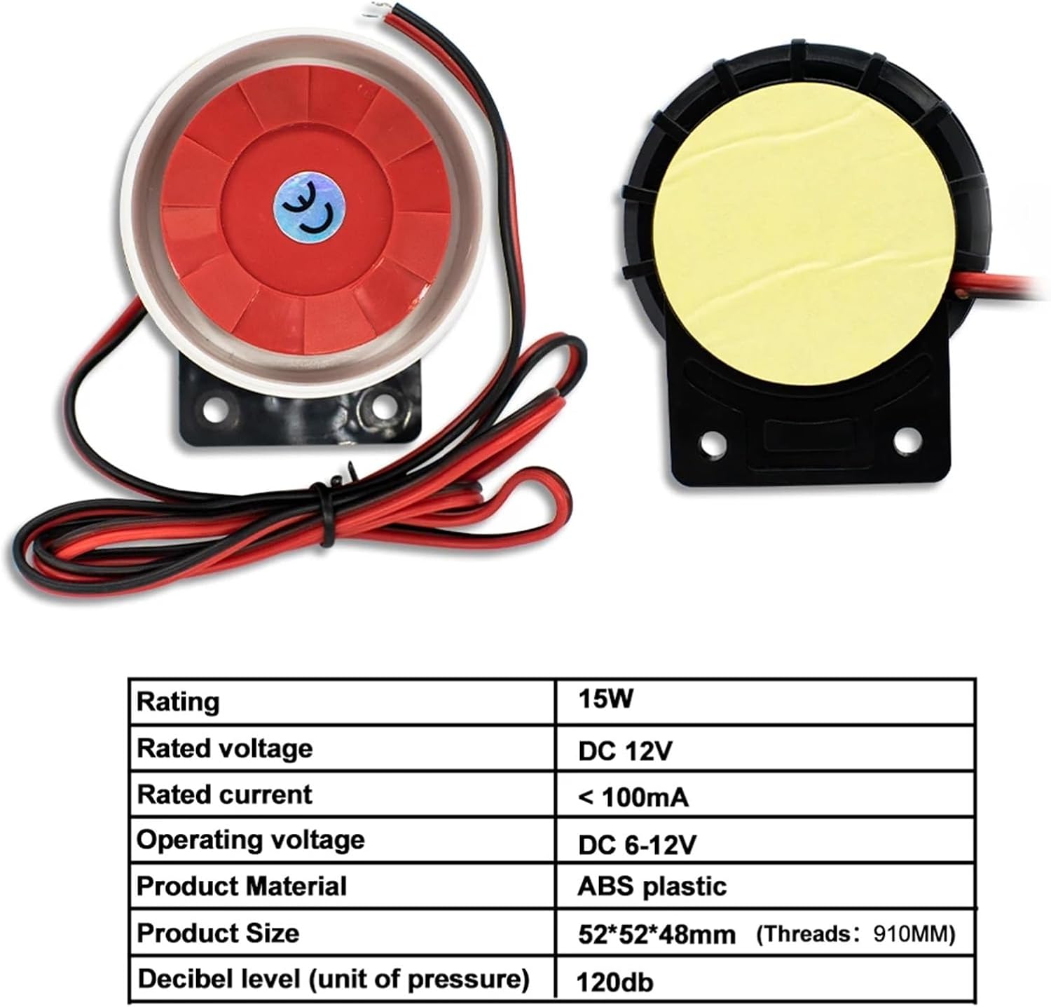 1pc 130db Wired Mini Sound Alarm Siren Motorcycle Horn for Alarm System Work with 24V