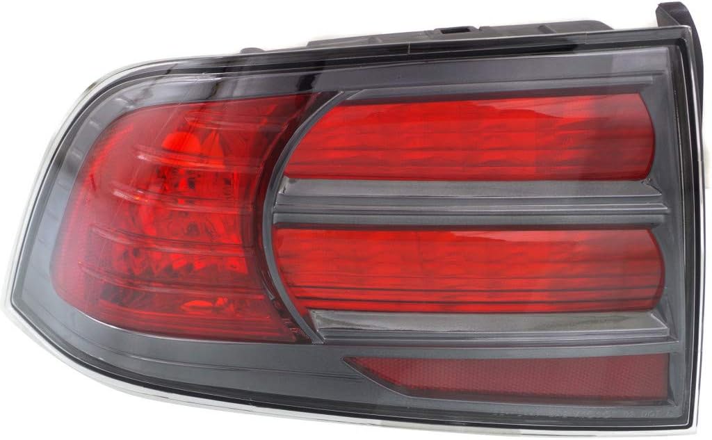 CarLights360 For 2007 2008 Acura TL Rear Tail Light Passenger Side Assembly Unit AC2819108 Type S Model | 33501-SEP-A21
