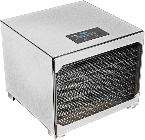 ZOKOP - Deshidratador de alimentos de gran capacidad de secado con 10 bandejas movibles temperatura ajustable altura ajustable secadora de frutas
