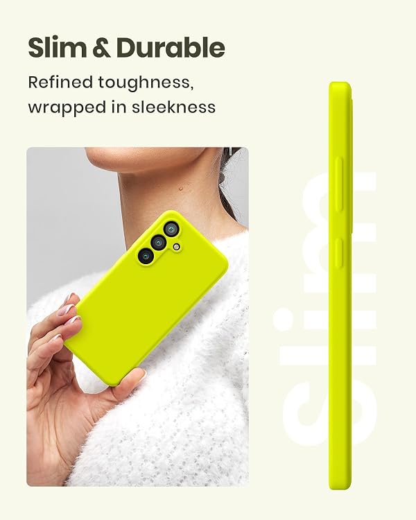 CUZMIGO Liquid Silicone Case for Samsung Galaxy S24, Neon Yellow by CUZMIGO - Used condition - Image 3