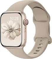 Pulseiras esportivas de silicone compatível com pulseiras de Apple Watch de 40 mm, 38 mm, 41 mm, 44 mm, 45 mm, 42 mm, 49 mm femininas e masculinas, pulseira de substituição esportiva macia e