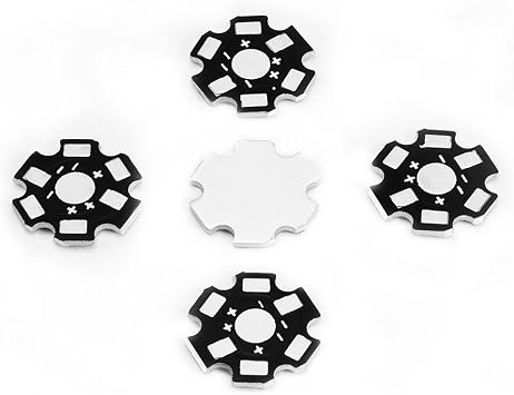 CHANZON 25pcs 1W 3W 5W LED Heat Sink (2 pin Black) Aluminum Base Plate