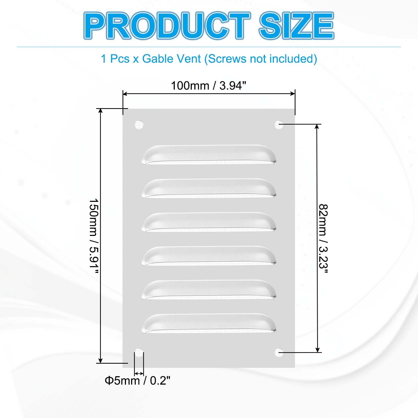 PATIKIL 6x4 Inch Aluminum Vent Cover - Image 2