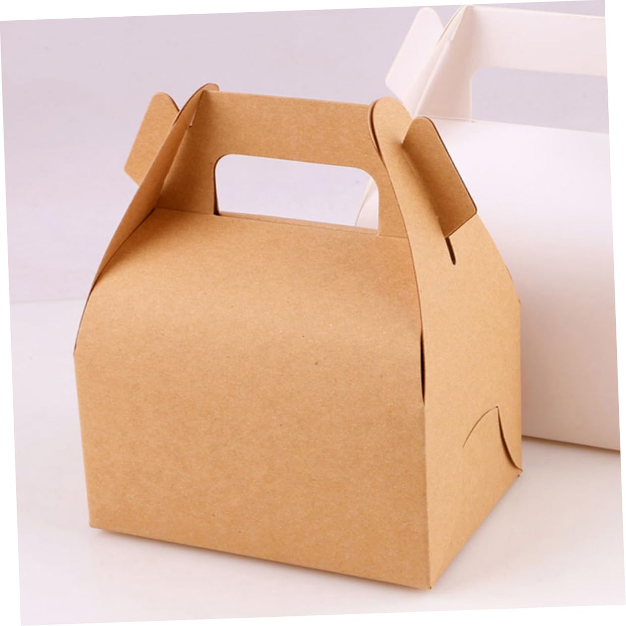 30 Boîtes Boite D'emballage Boîtes Kraft De Noël De Faveur Kraft En Brun à Biscuits De Boulangerie Papier Plier Stand De Gâteaux