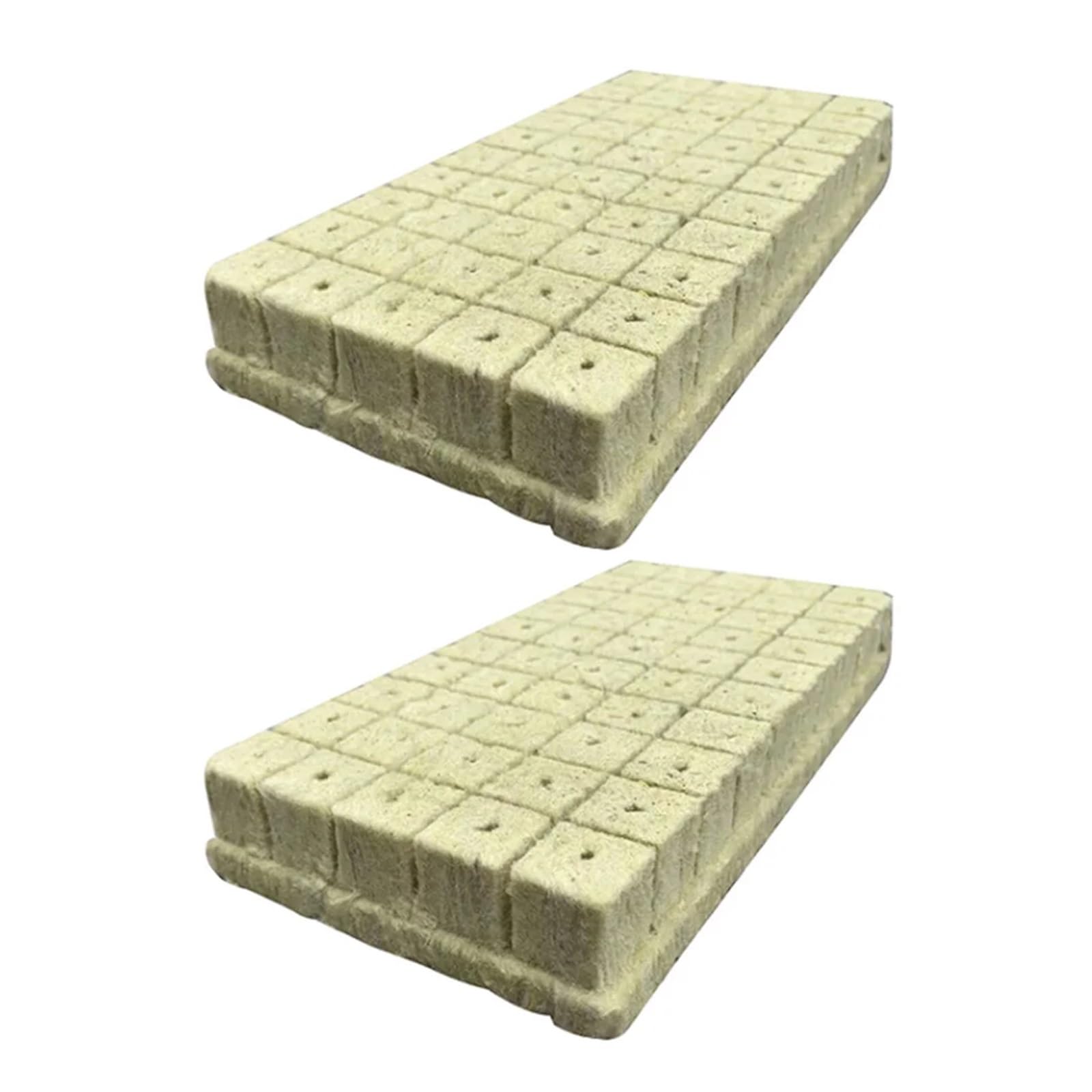 Kostki do uprawy roślin z wełny， 100 sztuk Grow Cube Stone Wool Starters Stonewool Starter Cubes Bloki odżywcze(4x2.5cm)