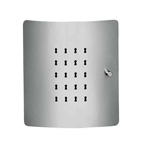 FORNITURA E DIMENSIONI: 1 armadietto portachiavi BURG-WÄCHTER Slot 6220/10 Ni con 10 ganci, materiale di fissaggio, materiale: acciaio inox/lamiera d’acciaio, misure: (AxLxP): 240 x 210 x 70 mm, colore: Argento/nero