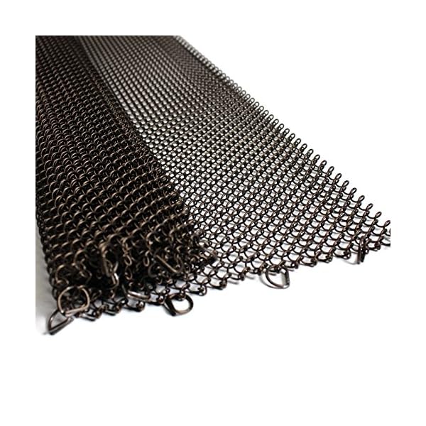 Midwest Hearth Kaminvorhang, Netzstoff, 40,6 cm hoch, Zwei 61 cm breite Paneele, (schwarz) – Bild 4