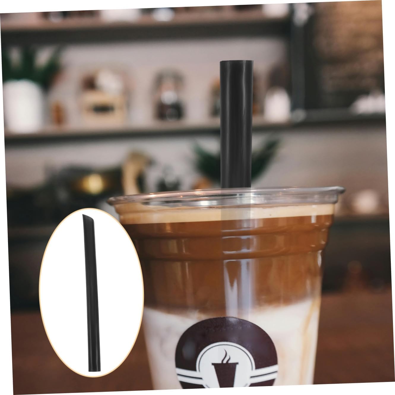 100pcs Individually Wrapped Disposable Straws Thick Beverage Tubes for Tea Coffee Juice for Cafes and Parties Stylish Design