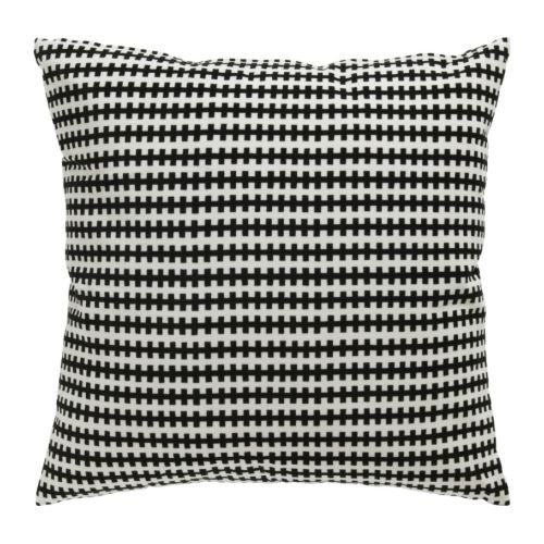 Ktbean IKEA Stockholm Cushion Pillow Cover + Duck Feather Insert, Cotton Velvet Black