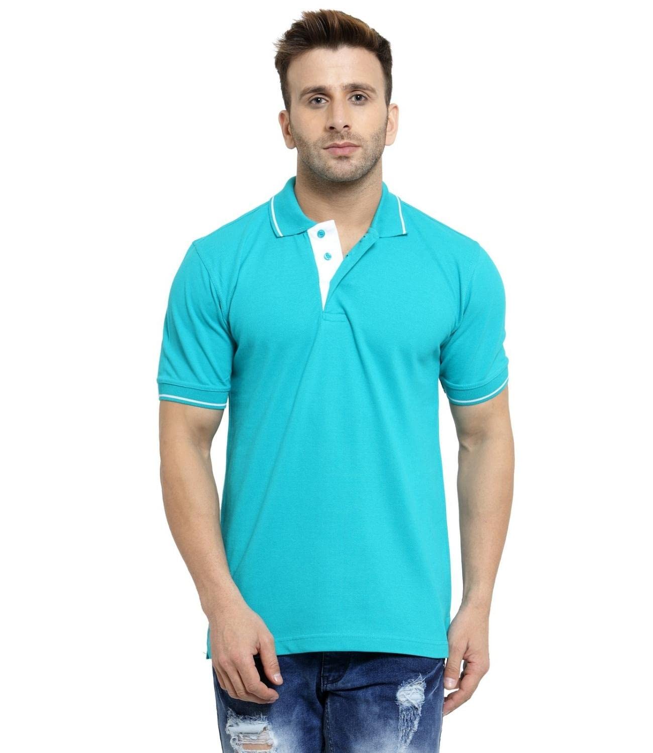 scott international Men's Organic Cotton Polo T-Shirt | Half Sleeve | Regular Fit | Soft Breathable Fabric | Collared T-Shirt | Casual & Office Wear-picture-19