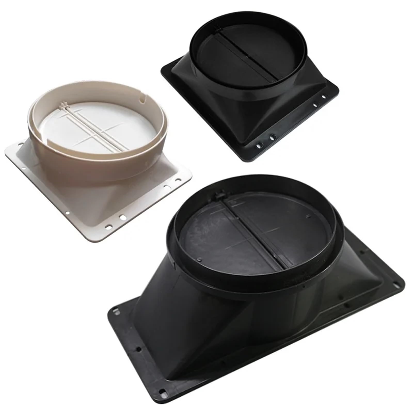 rejilla de ventilación ajustable Soporte De Base For Tubo De Escape, Conector De Tubo De Aluminio, Piezas For Campana Extractora De Cocina, Válvula De(7 layers)