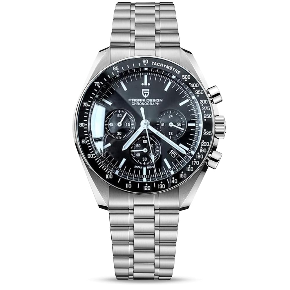 Pagani Design 1701 V3 Cronografo da uomo Quadrante al quarzo 40mm Movimento VK63 Orologio da uomo in acciaio inox a specchio zaffiro Orologio sportivo resistente all'acqua 100 metri