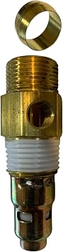 American Made Air Compressor Check Valve 1/2 NPT Size X 5/8 Inch Compression Tube Size with 1/8 NPT-F Unloader Port