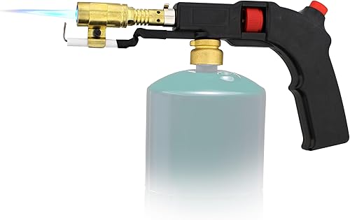 BISupply Kit de antorcha de mano con botón de presión de propano autoencendido - Antorcha de mano de arranque eléctrico