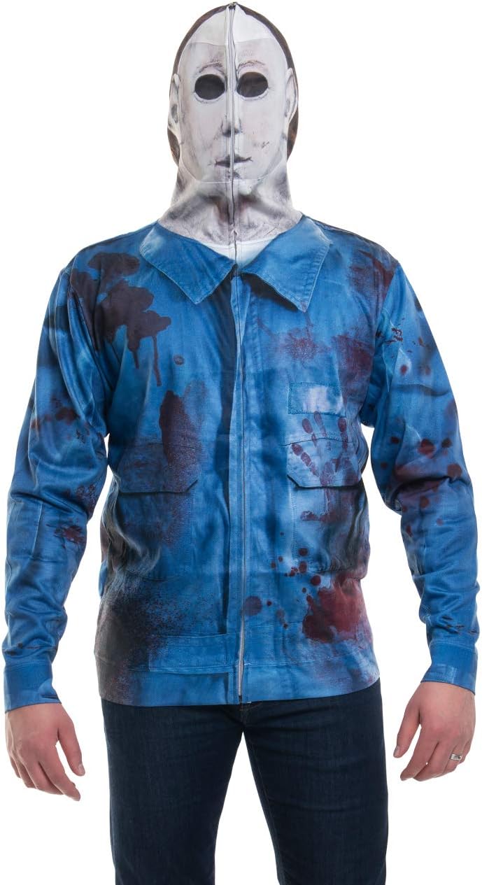 Faux RealMen's Sublimated Faux Full Zip Mask Hoodie