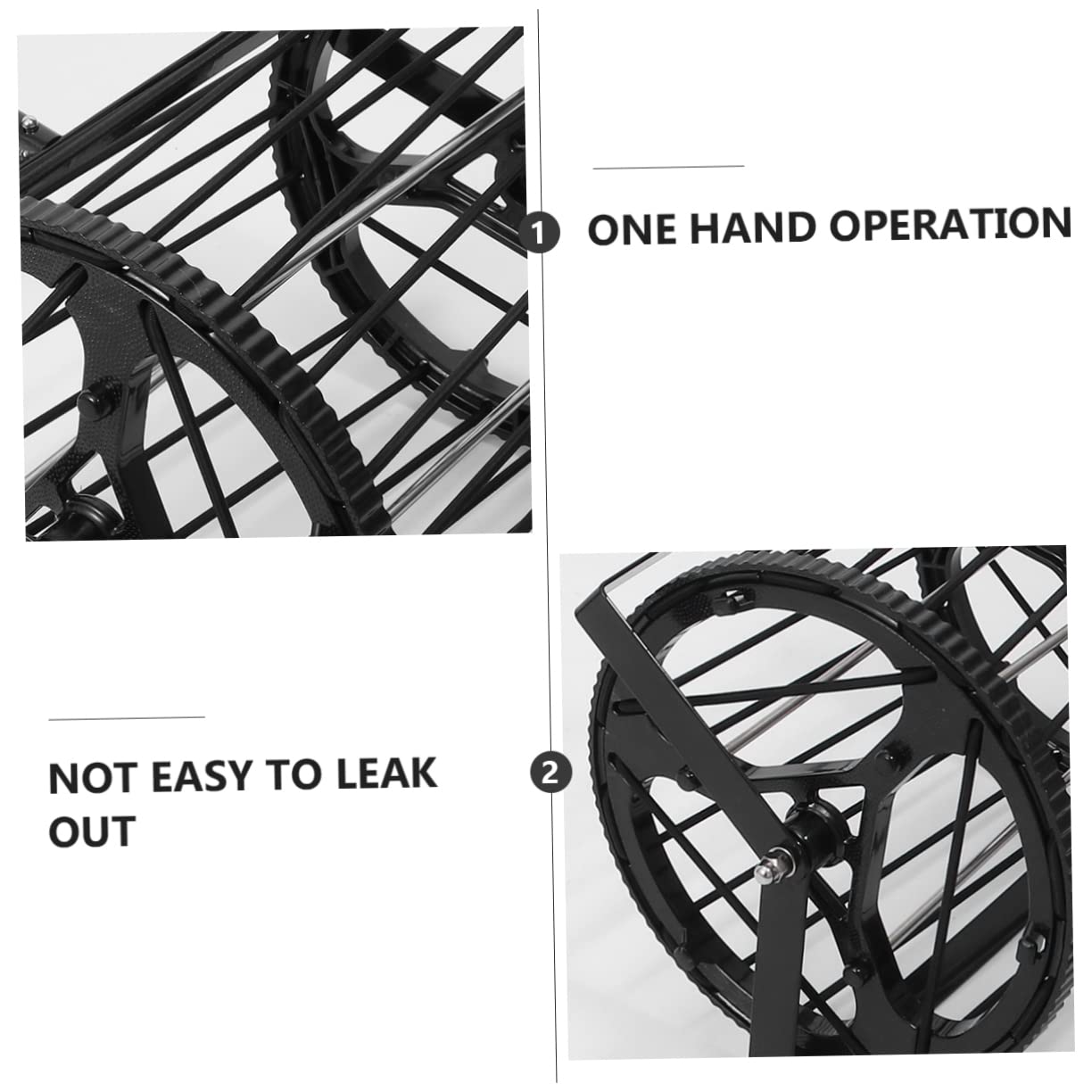 BESPORTBLE Tennis Ball Pong Ball Catcher Wheels 125 Balls Capacity Easy to Use Portable Table Tennis Training Tool