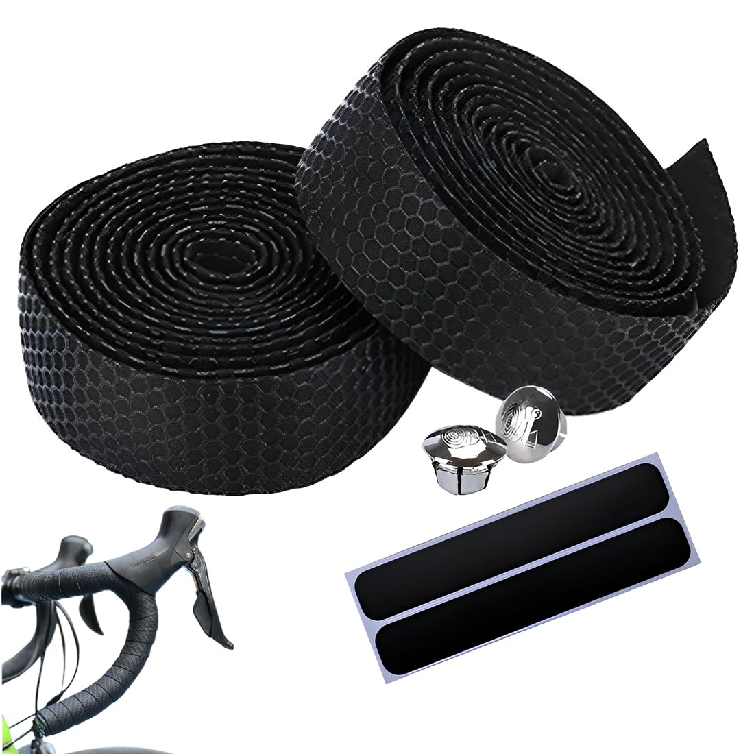 1 Set,Nastro Manubrio per Bici da Corsa e Gravel, Adatto per MTB, Bici Gravel e Bici Corsa, Facile da Installare Senza Collanti