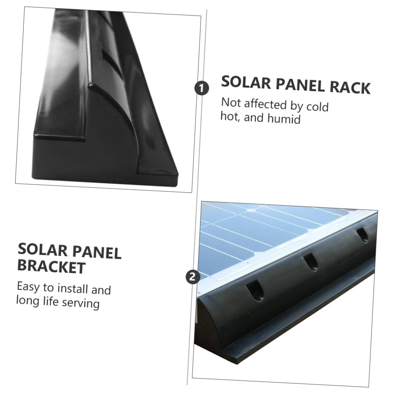 TOYANDONA 2piezas Montaje Solar Para Paneles Solares Soporte De Abs Para Techo De Barcos Caravanas y Autocaravanas Estructura Montada Para Paneles Solares