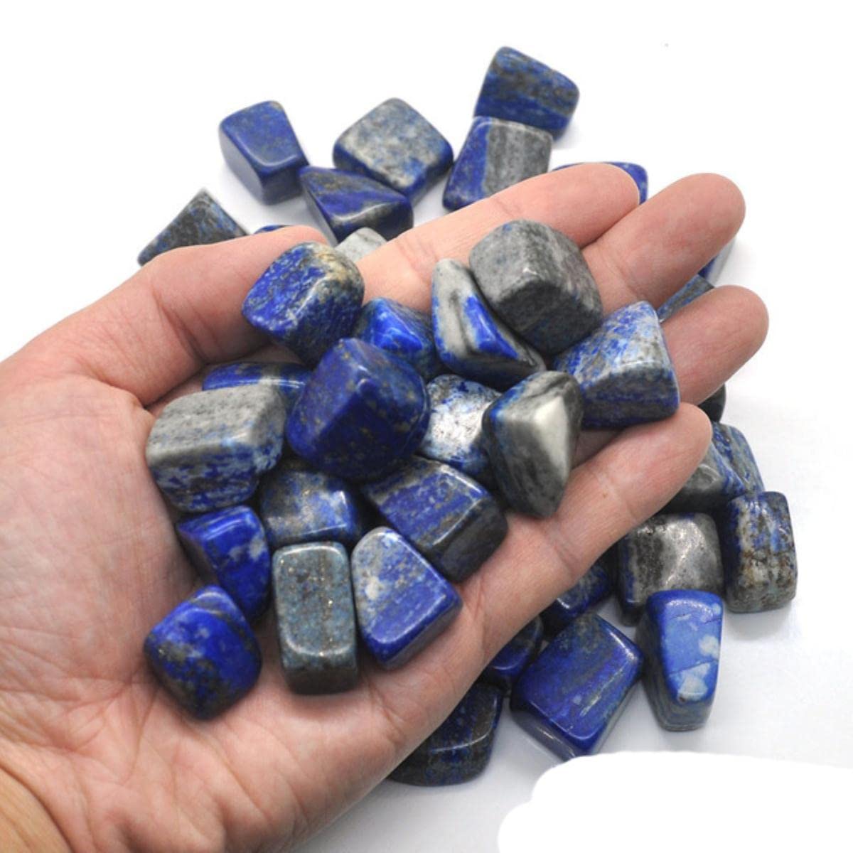 Crystal Healing Pietra di Ghiaia Burattata Lucidata Gemme Minerali Gemma Decorazione Acquario Grezzo-Lapislazzuli,500g