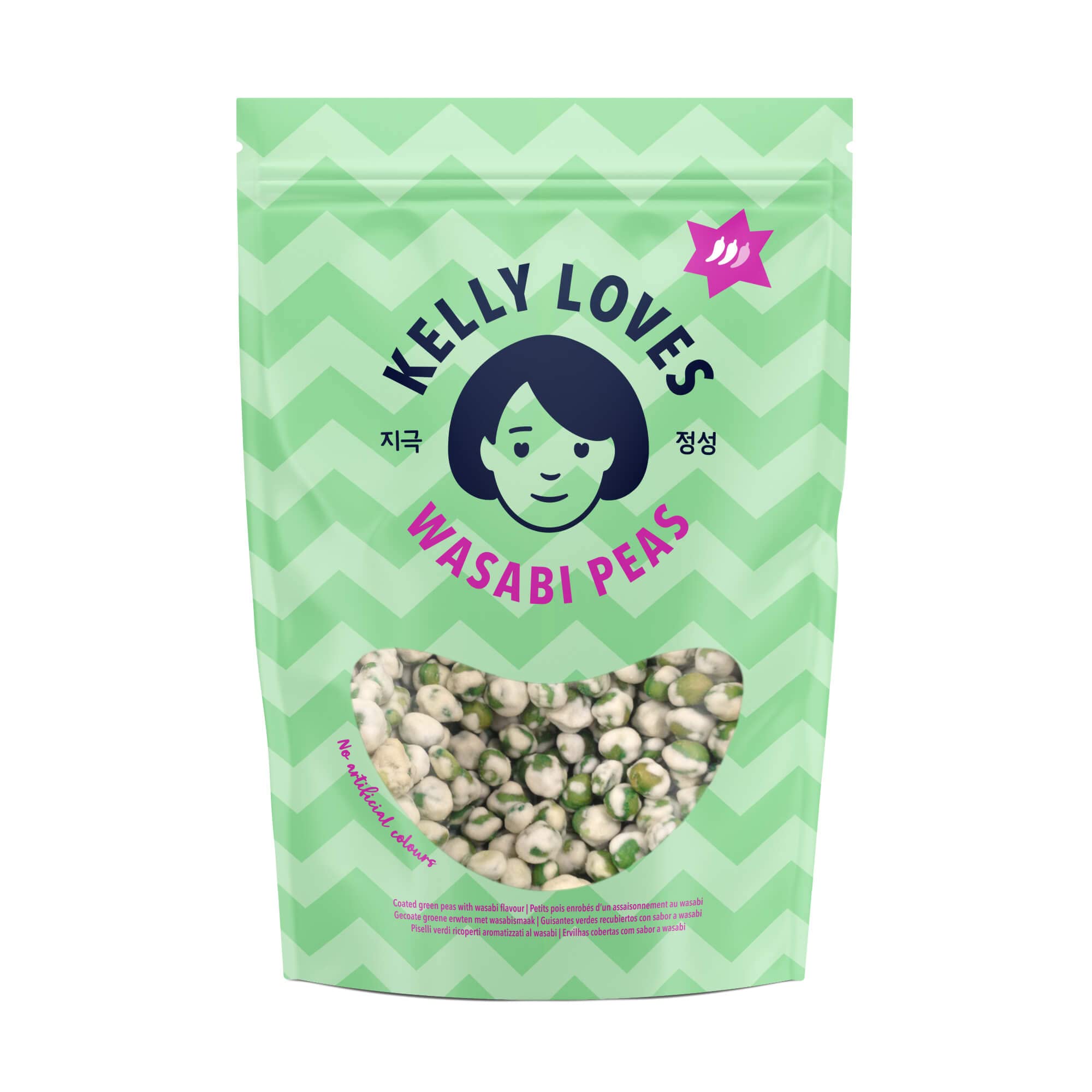 Kelly Loves - Wasabi Peas - Pack of 12 x 90g Pouches