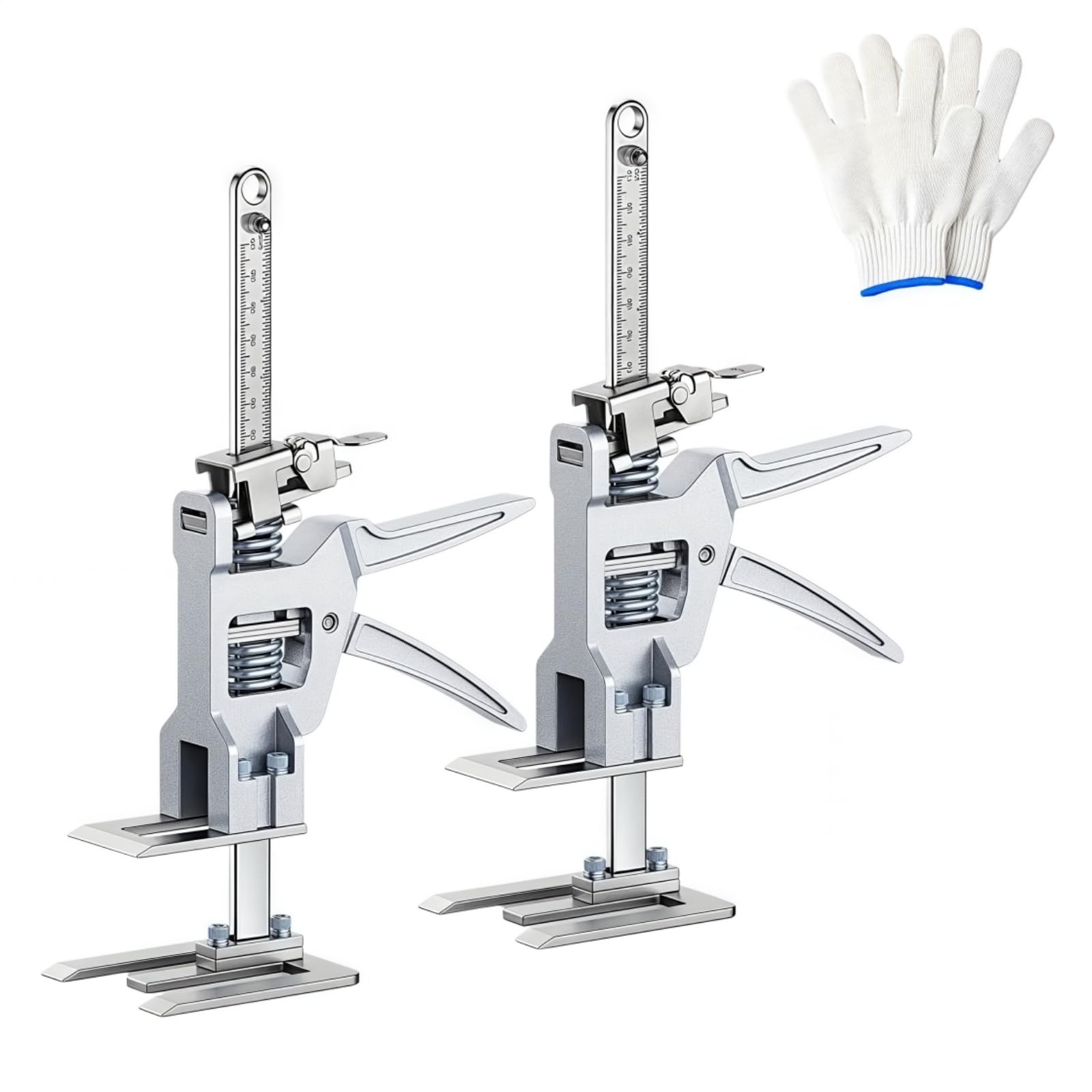 2 Stück Arbeitssparender Armheber - Hand Lifting Jack Tool, Arbeitssparende Hebebühnen, mit Feinabstimmungsfunktion für Die Montage Von Schränken, Türen, Fenstern und Möbeln, Tragkraft 400 kg