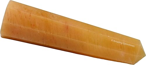 Miniatura 4 de Torres de cristal de aventurina amarilla, obelisco de punto de cristal curativo natural para curación de Reiki y rejilla de cristal (2 a 3 pulgadas)