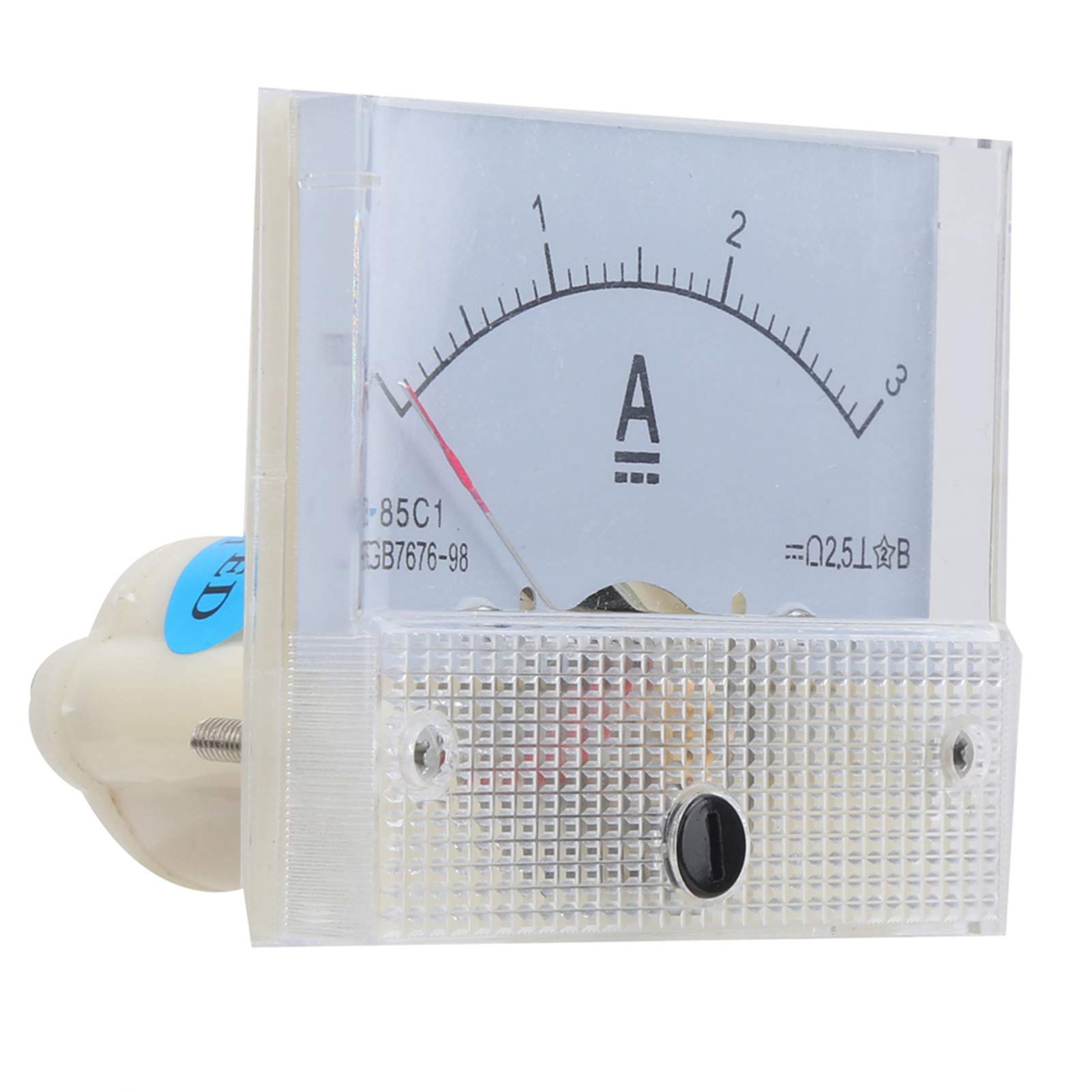 85C1 DC 0 3A Amperometro del Pannello Analogico, Misuratore di Corrente Ad Alta Precisione con Scala Schermata in Seta Trasparente per Armadio di Distribuzione di Potenza