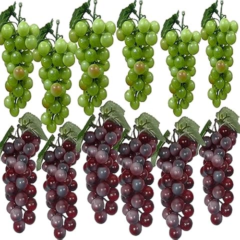 KPUETY Artificial Grapes 12 Bunches Cover