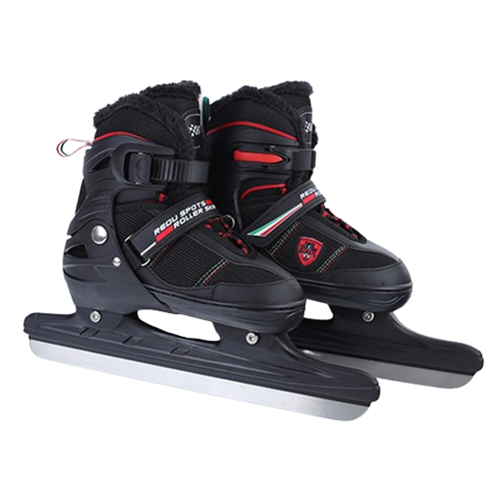 Patins à Glace réglables pour Adultes Hommes et Femmes Patins à Glace Patins réglables en 4 Tailles système de laçage Rapide et Boucle Push-Lock,Idéal pour Les patinoires