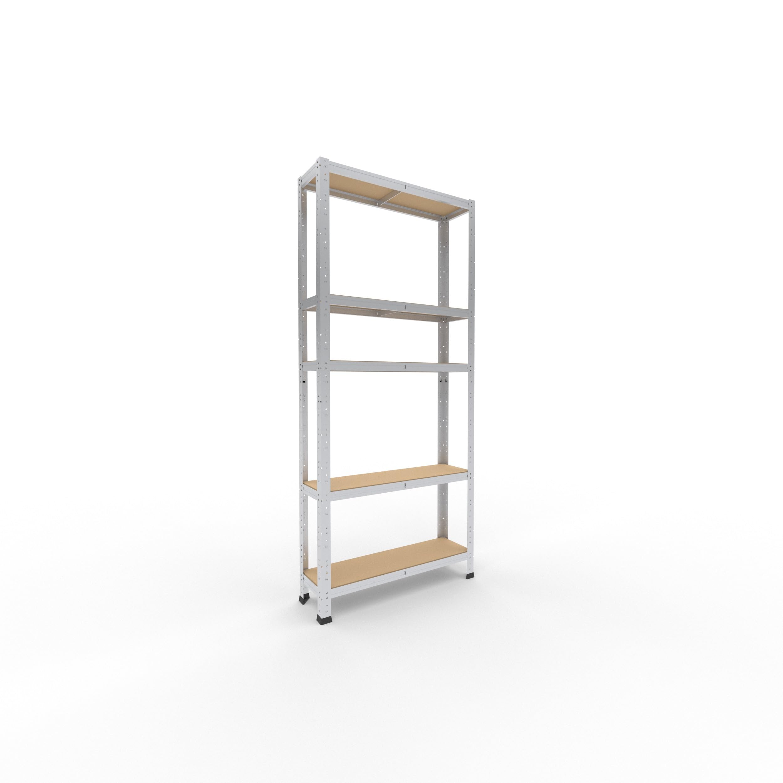 shelfplaza® 180x80x23cm HOME Scaffale metallo per carichi pesanti zincato con 5 ripiani con 175kg capacità di carico/Scaffali in metallo per garage come scaffali per ripostiglio o officina