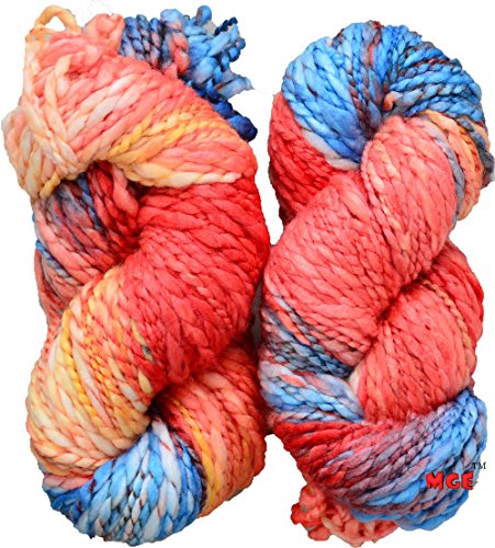 Image of M.G ENTERPRISE Sumo Opal Wool Hand Art Craft Soft Fingering Crochet Hook Yarn, Needle Knitting Thread Dyed, Thick Chunky 300 gm