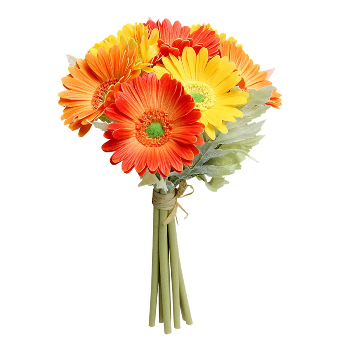 Amazon.com: Qingriver 1 Bouquet(7 Stems) PU Gerbera Jamesonii African Daisy  Artificial Flowers for Home Garden Wedding Party Decor (Orange&Yellow) :  Home & Kitchen